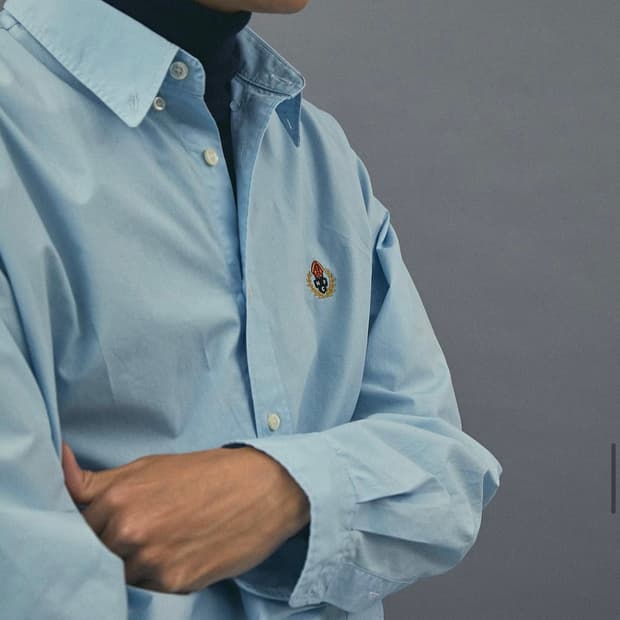 헤리티지플로스 크레스트 셔츠 (sky blue M)