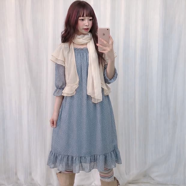 하늘 구름 소녀 코디 set