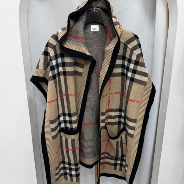 버버리 후드 케이프 판쵸 