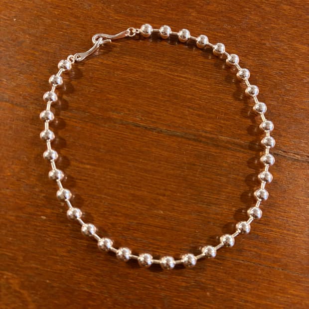 새상품 신주 실버코팅 왕 군번줄 목걸이