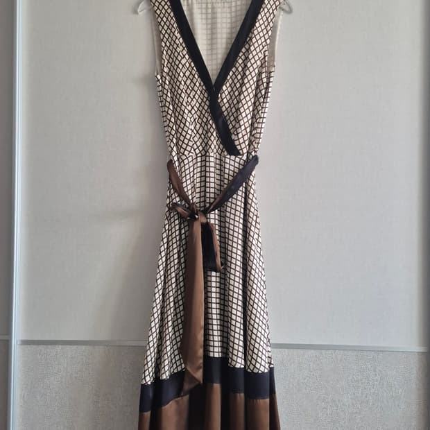 실크st 맥시 새틴 원피스