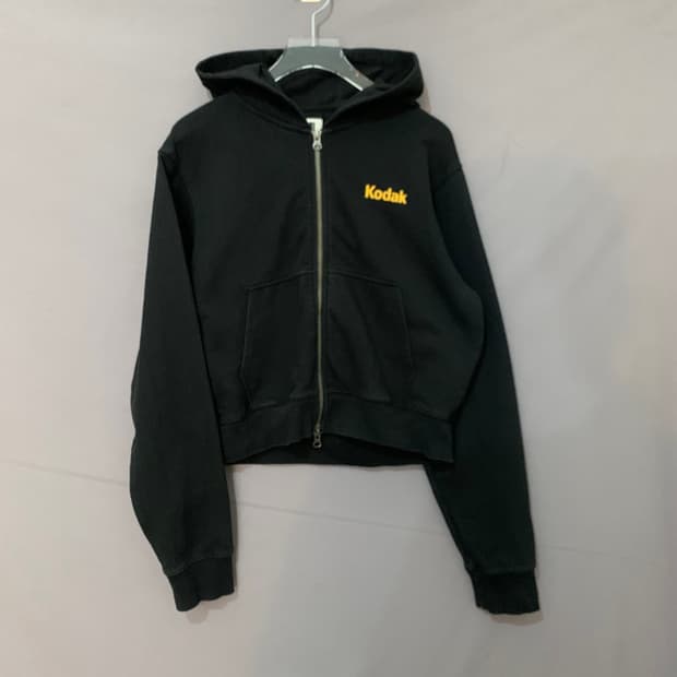 M KODAK 코닥어패럴 카메라클럽 세미크롭 후드 집업