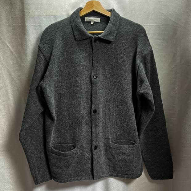 공용 그라스호퍼 크롭 카라넥 가디건 F