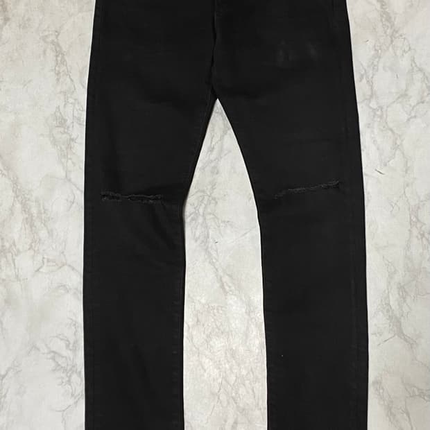생로랑 빈티지 블랙진 청바지 슬림 31~32인치