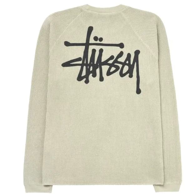 스투시 래글런 써멀 롱슬리브 크루 본