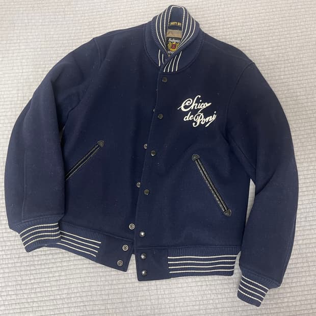 Schott 바시티 누빔 자켓