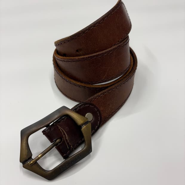 빈티지 버카루 웨스턴 브라운 레더 벨트 Vintage Buckaroo