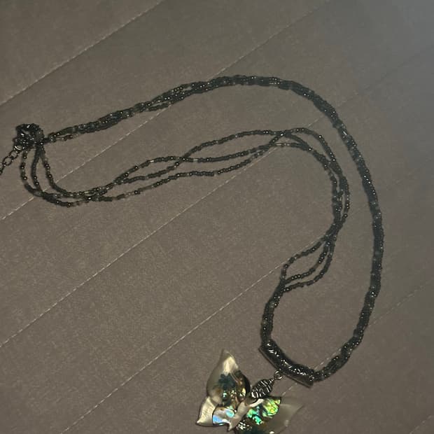 오리엔탈 빈티지 칠보 나비 목걸이