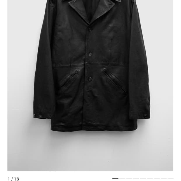 유스 워시드 레더 자켓 블랙 S