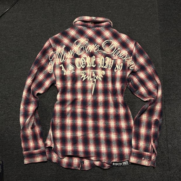 Y2K rock Punk flannel shirt