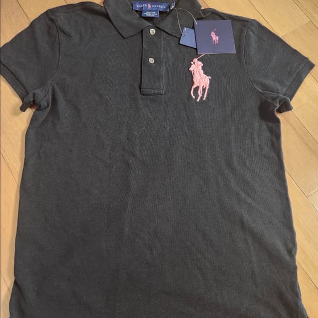 랄프로렌 빅 핑크포니 반팔 카라티 S 블랙(새상품)