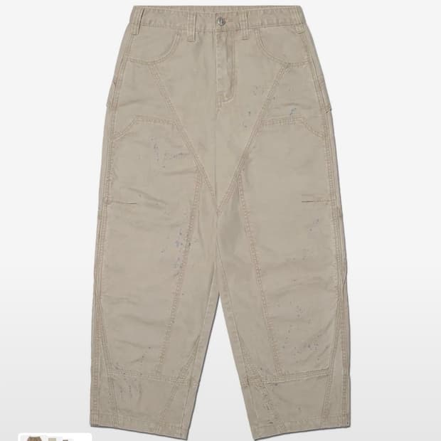 노매뉴얼 PAINTED DOUBLE KNEE PANTS M