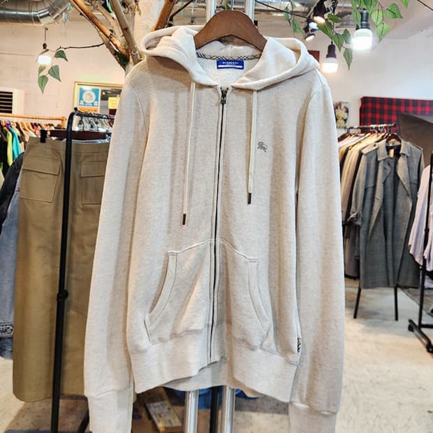 BURBERRY 버버리 런던 블루라벨 베이지 후드 집업