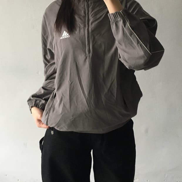아디다스 삼선로고 아노락