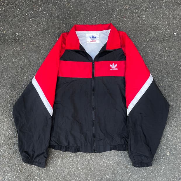 80s 아디다스 오버핏 트랙자켓 올드스쿨 바람막이 XL