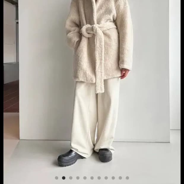 로우클래식 퍼 시어링 코트 자켓