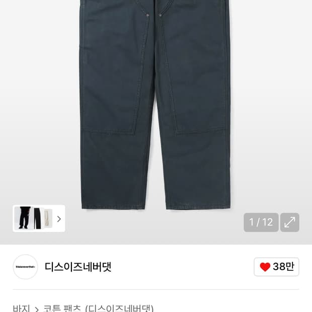 디스이즈네버댓 더블니 카펜터 팬츠