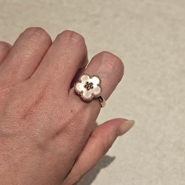 자개 플라워 반지 (새상품)