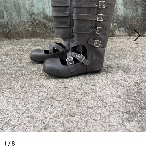 파예서울 롱부츠 FAYE Buckle cut-out long boots