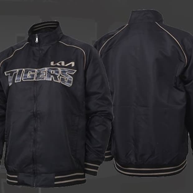 기아 타이거즈 블랙 타이거즈 블타 춘추 점퍼