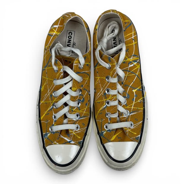 250) 컨버스 척 70 로우 페인트 스플래터 선플라워 골드