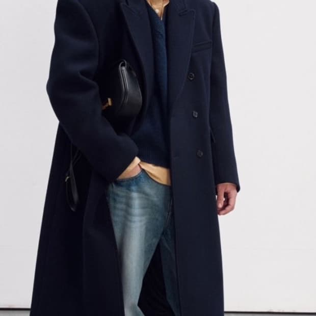 (구매)렉토 로버펠트 더블코트 네이비 L