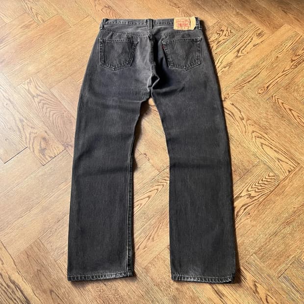 [34]00's 리바이스 501 멕시코제 흑청 데님 팬츠