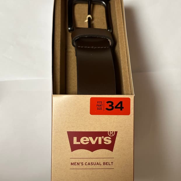 리바이스 소가죽 벨트 34 브라운