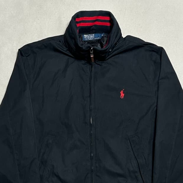 M 폴로랄프로렌 내장후드 블랙 바람막이