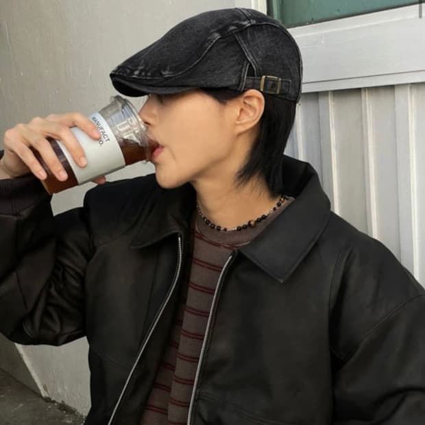 데님 헌팅캡 새상품