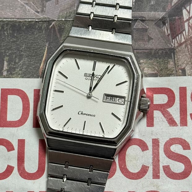 세이코 Seiko Chronos 쿼츠 스퀘어 