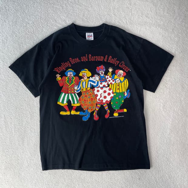 90s 링글리 브라더스 서커스 싱글스티치 반팔 티셔츠 
