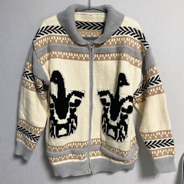 🪽빈티지 노르딕 니트 집업