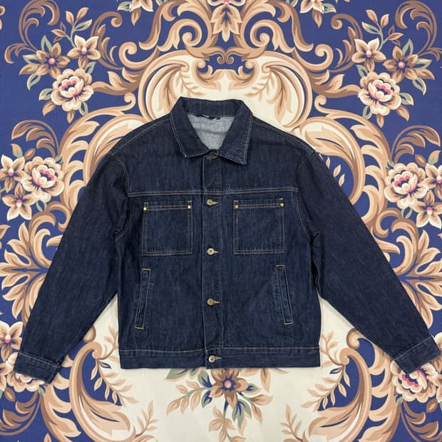 (L)트릴리온 Trillion 투포켓 진청데님 트러커자켓