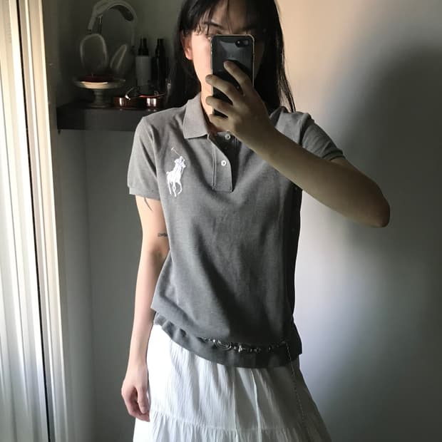 폴로 랄프로렌 빅 포니 그레이 여성용 카라티 