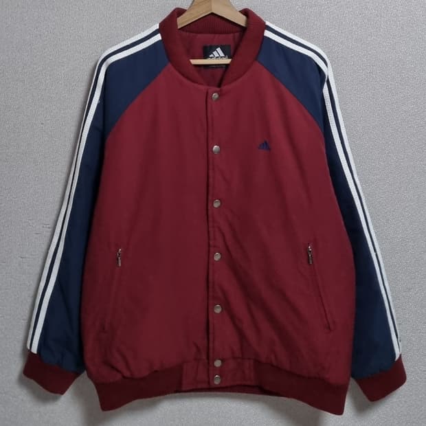 오버핏 M ) 아디다스 빈티지 올드스쿨 바시티자켓