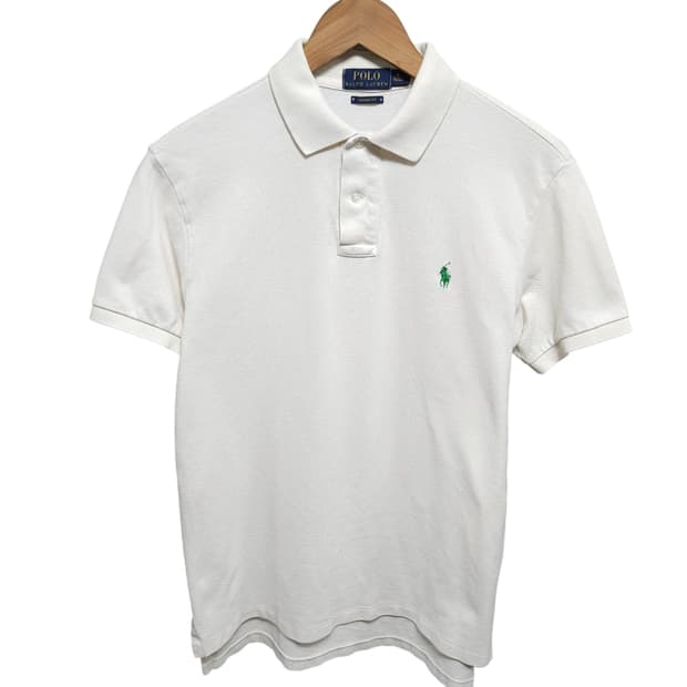 100)POLO 폴로 커스텀핏 아이보리 반팔 카라티