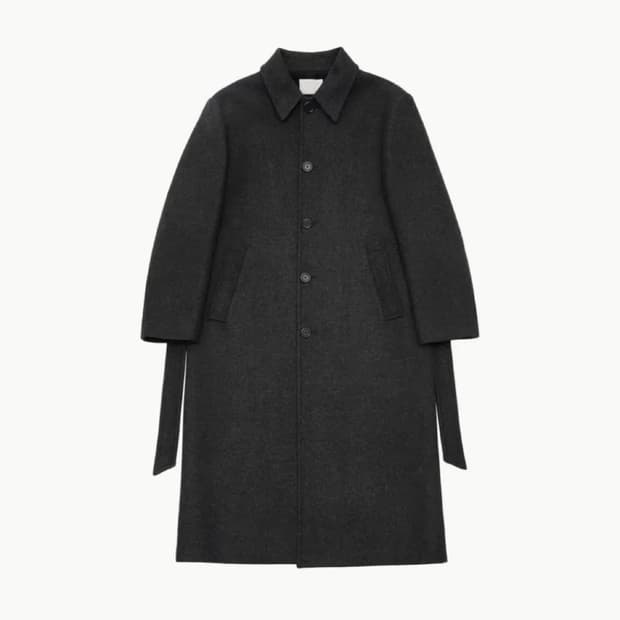 아모멘토 싱글 브레스티드 코트 (차콜) M