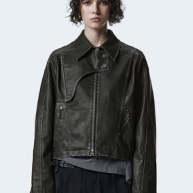 트리밍버드 Vintage washed Leather Jacket 다크브라