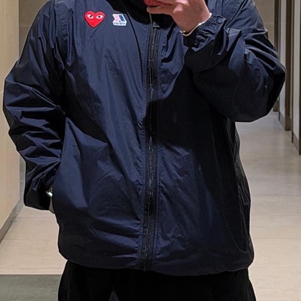 꼼데가르송 까웨 바람막이 네이비 S