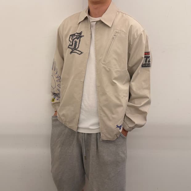 썬러브 그래픽 오버핏 자켓