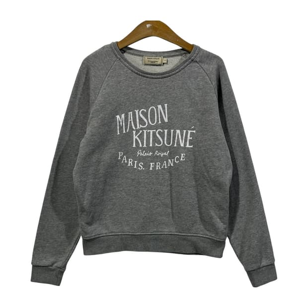 [Maison Kitsune] 메종 키츠네 레터링 로고 래글런 맨투맨