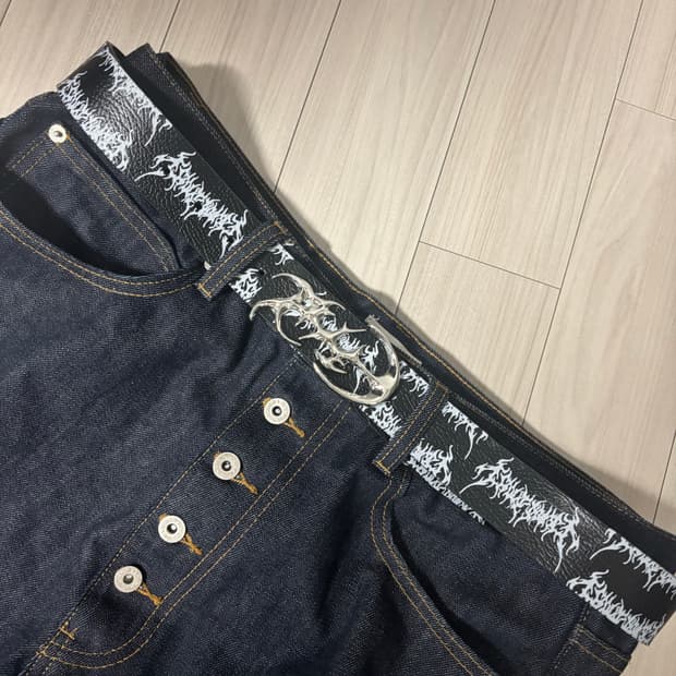 빈티지 빅버클벨트