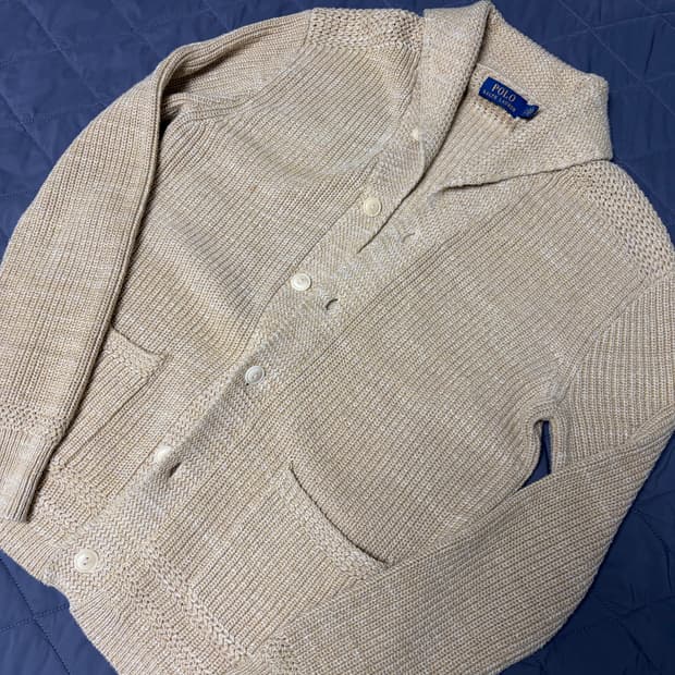 폴로 랄프로렌 남자 숄카라 가디건