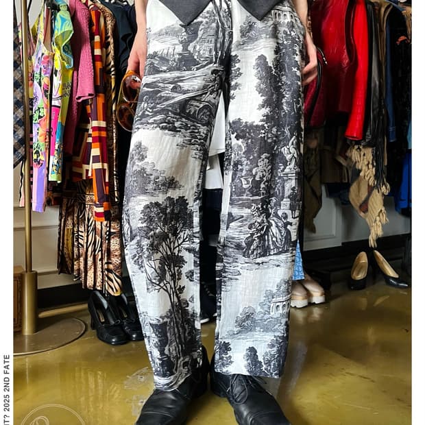 COS 23ss French Toile Print Linen Pants