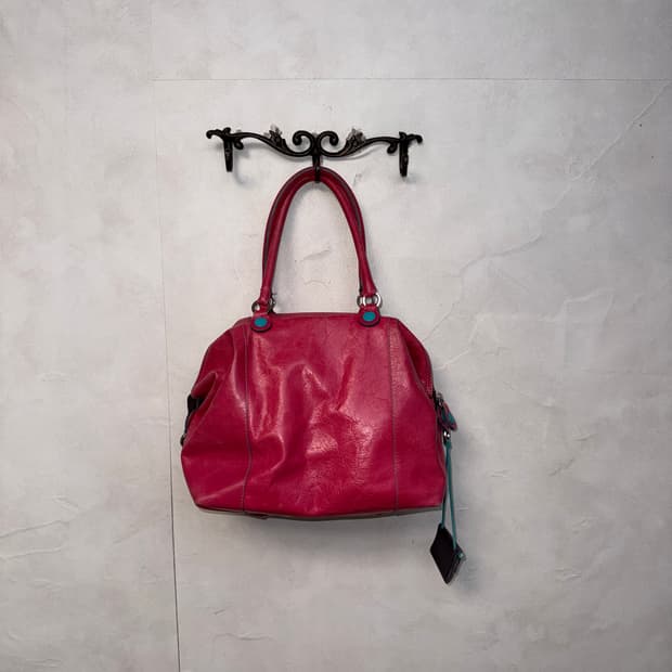 GABS cherry blue button shoulder bag