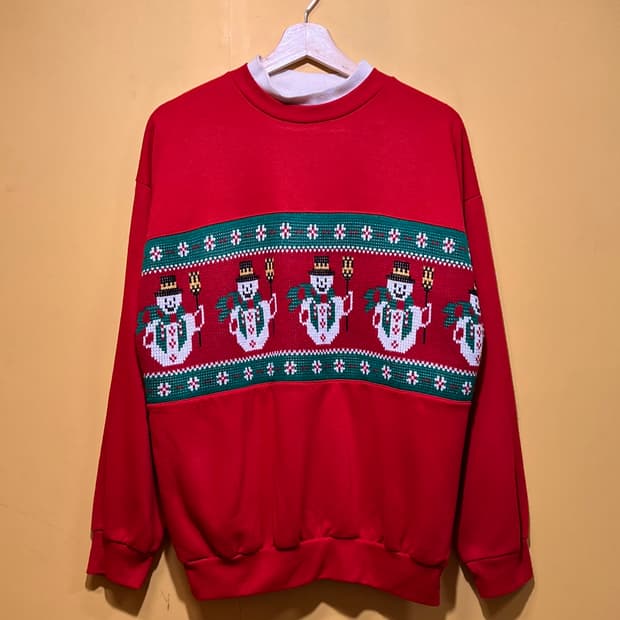 90s [L] NutCracker 크리스마스 눈사람 스웨트셔츠 맨투맨