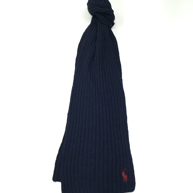 MX422 폴로 리브드 니트 머플러