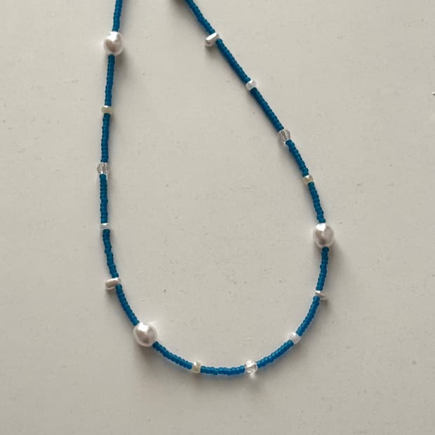 핸드메이드 비즈목걸이