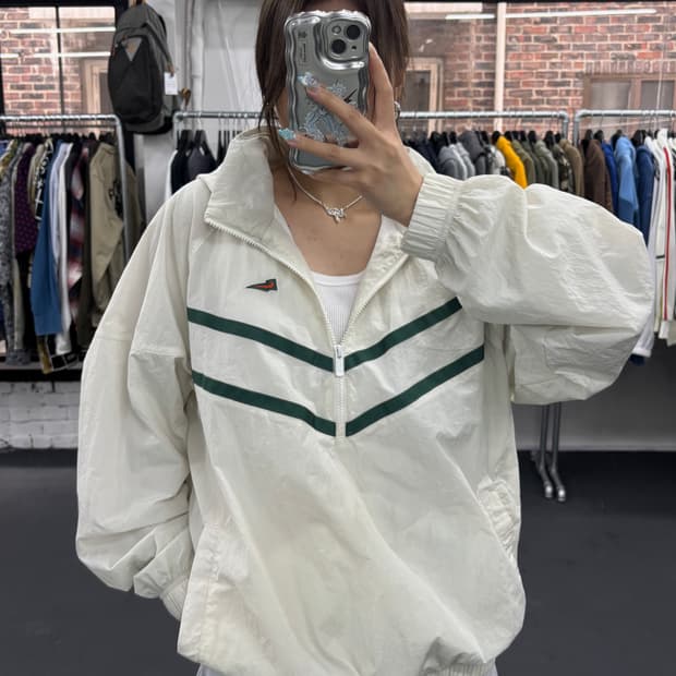 나이키 올드스쿨 아치로고 아노락 바람막이